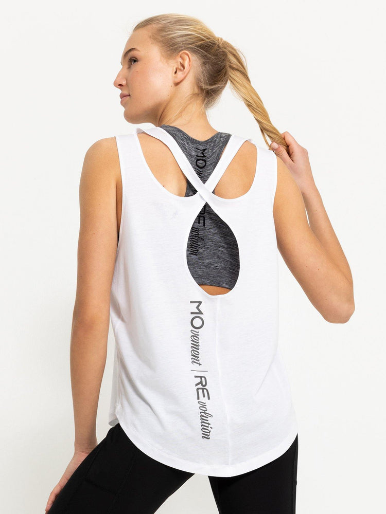 Amadora Tank Top - White - Movement Revolution