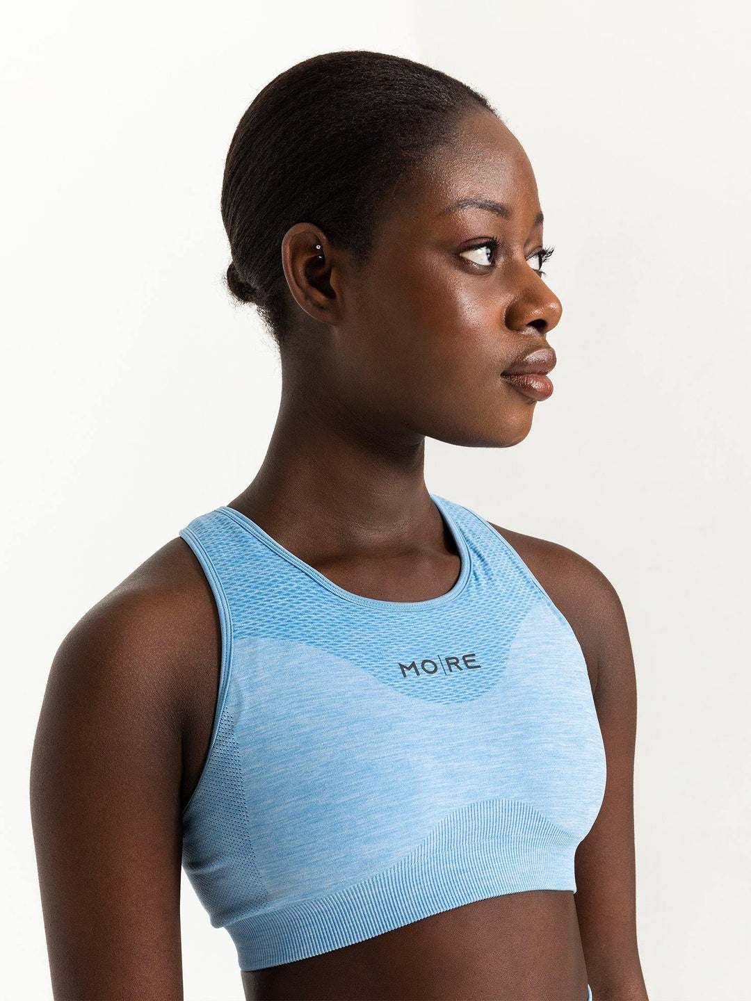 Alana Seamless Bra - Blue Heather - Movement Revolution