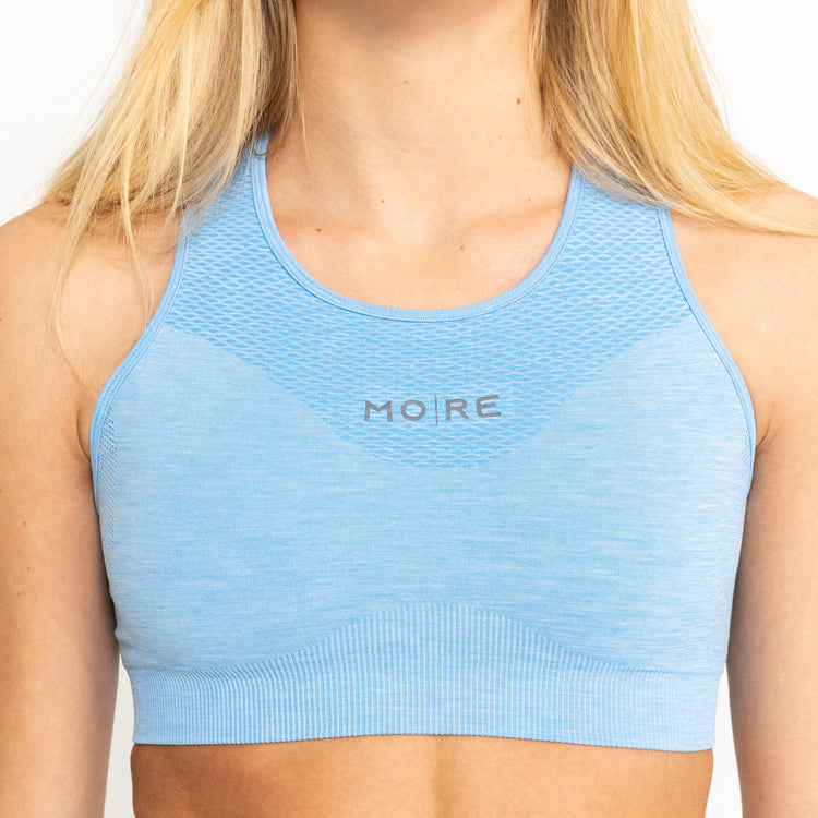 Alana Seamless Bra - Blue Heather - Movement Revolution