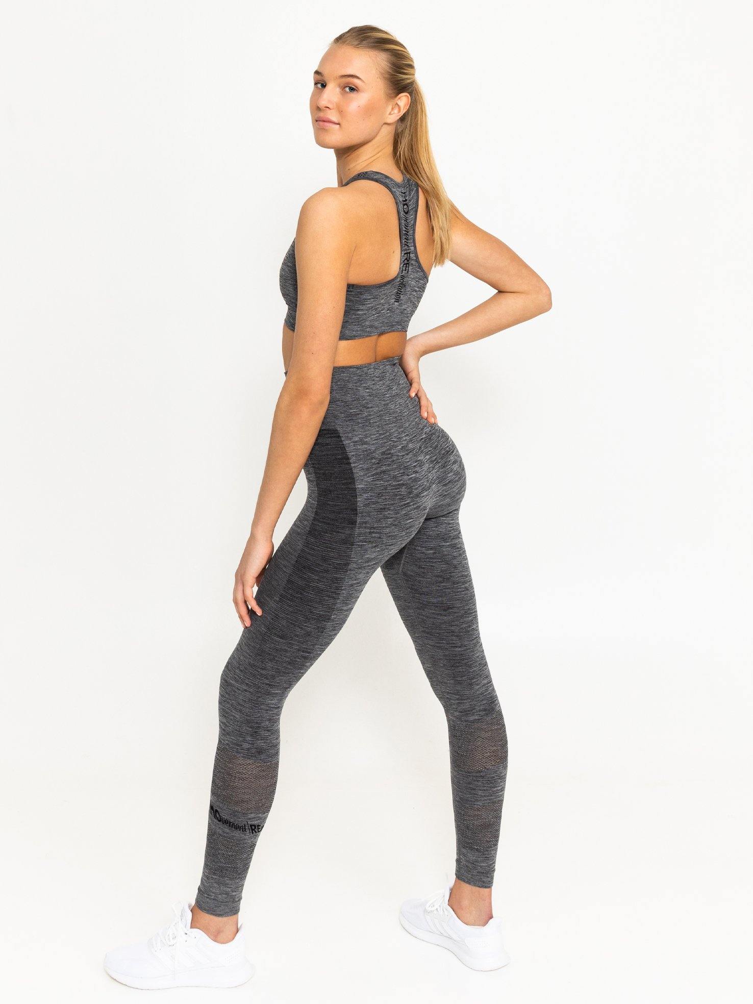 Alana Seamless Tights - Black Heather - Movement Revolution