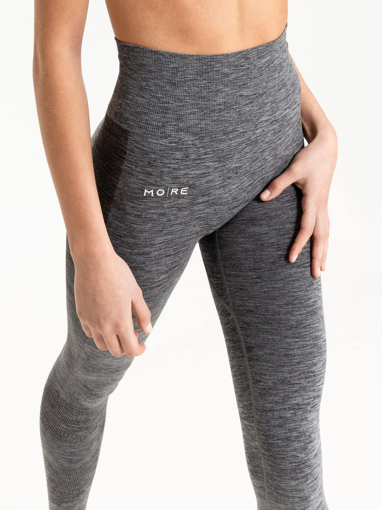 Alana Seamless Tights - Black Heather - Movement Revolution