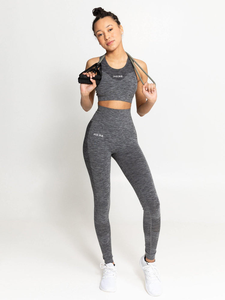 Alana Seamless Tights - Black Heather - Movement Revolution