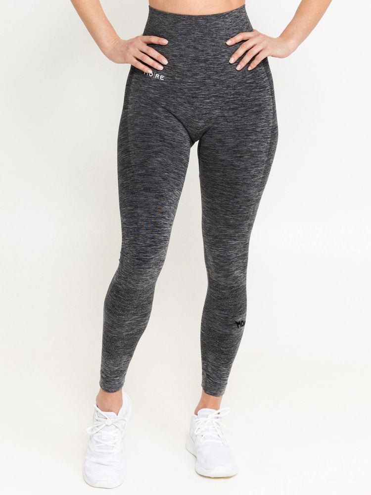 Alana Seamless Tights - Black Heather - Movement Revolution