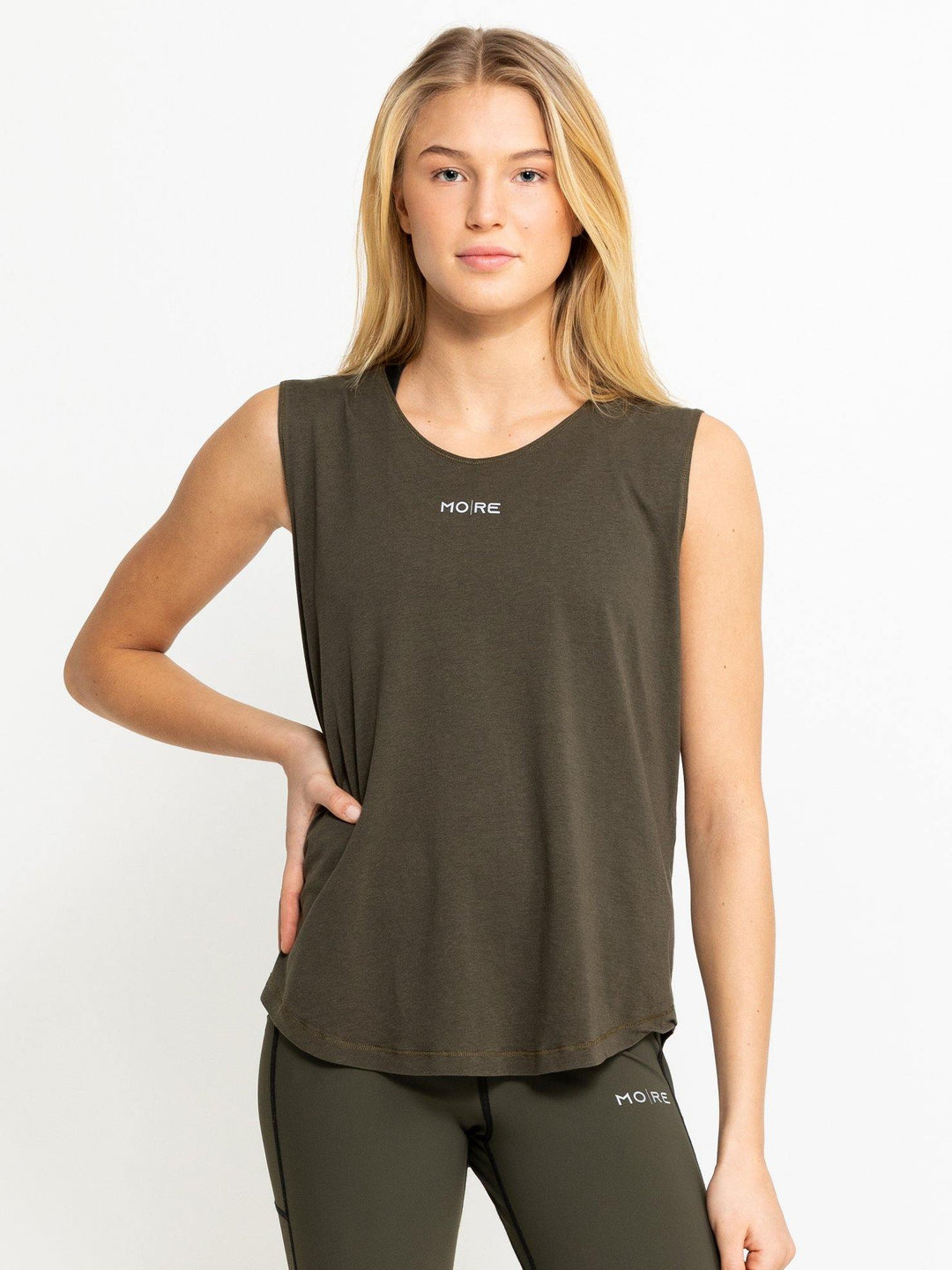 Amadora Tank Top - Olive/Black - Movement Revolution